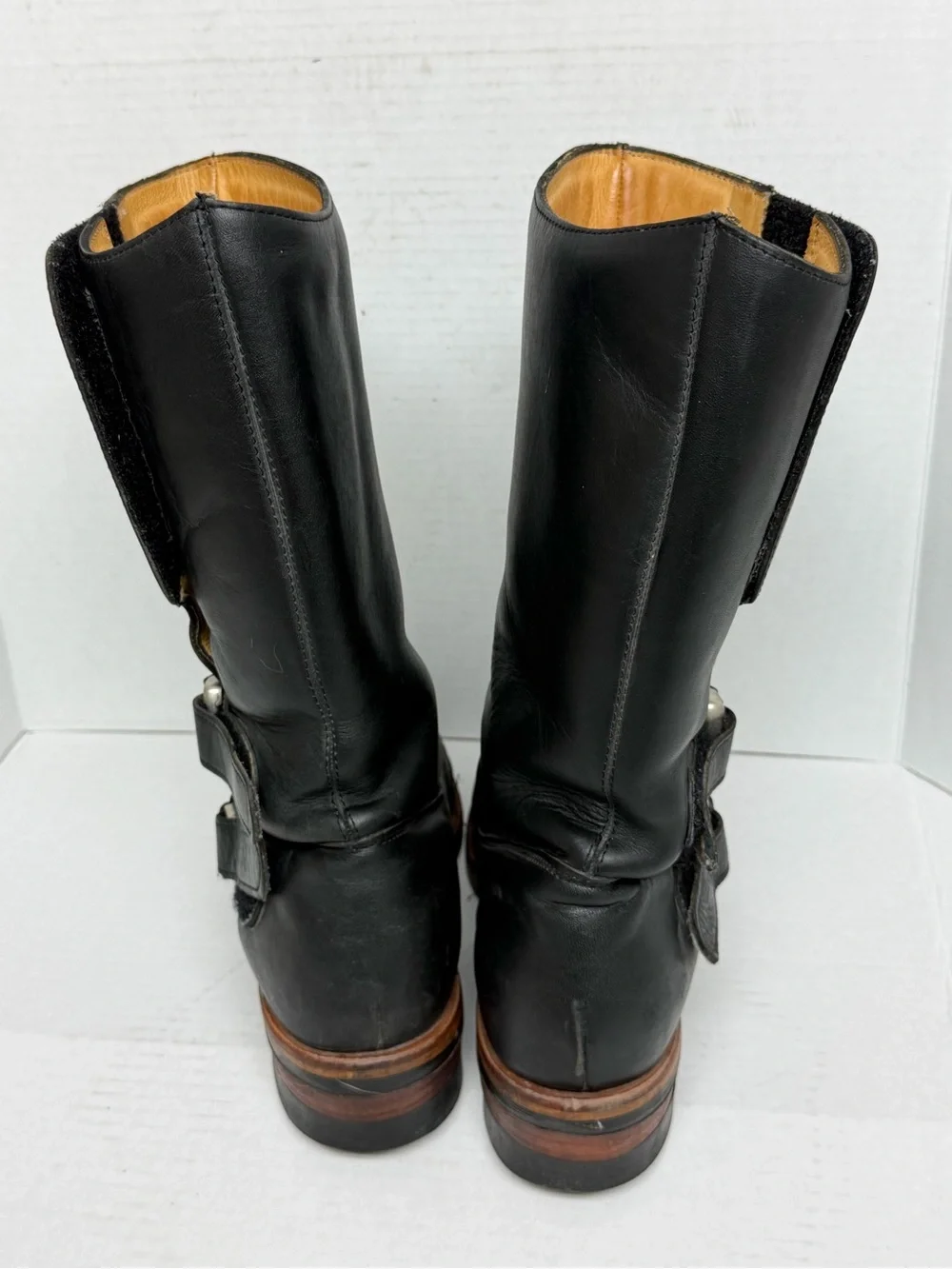 Chippewa 27862 Black Leather Odessa Rally Motorcycle Biker Boots Mens 10 1/2 D